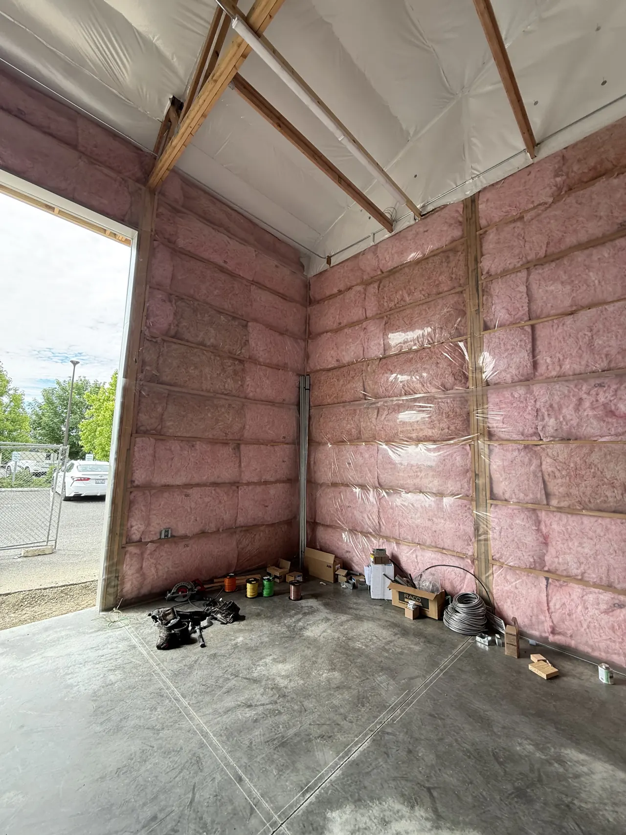 Insulated interior walls during construction at Walla Walla Veterans Home