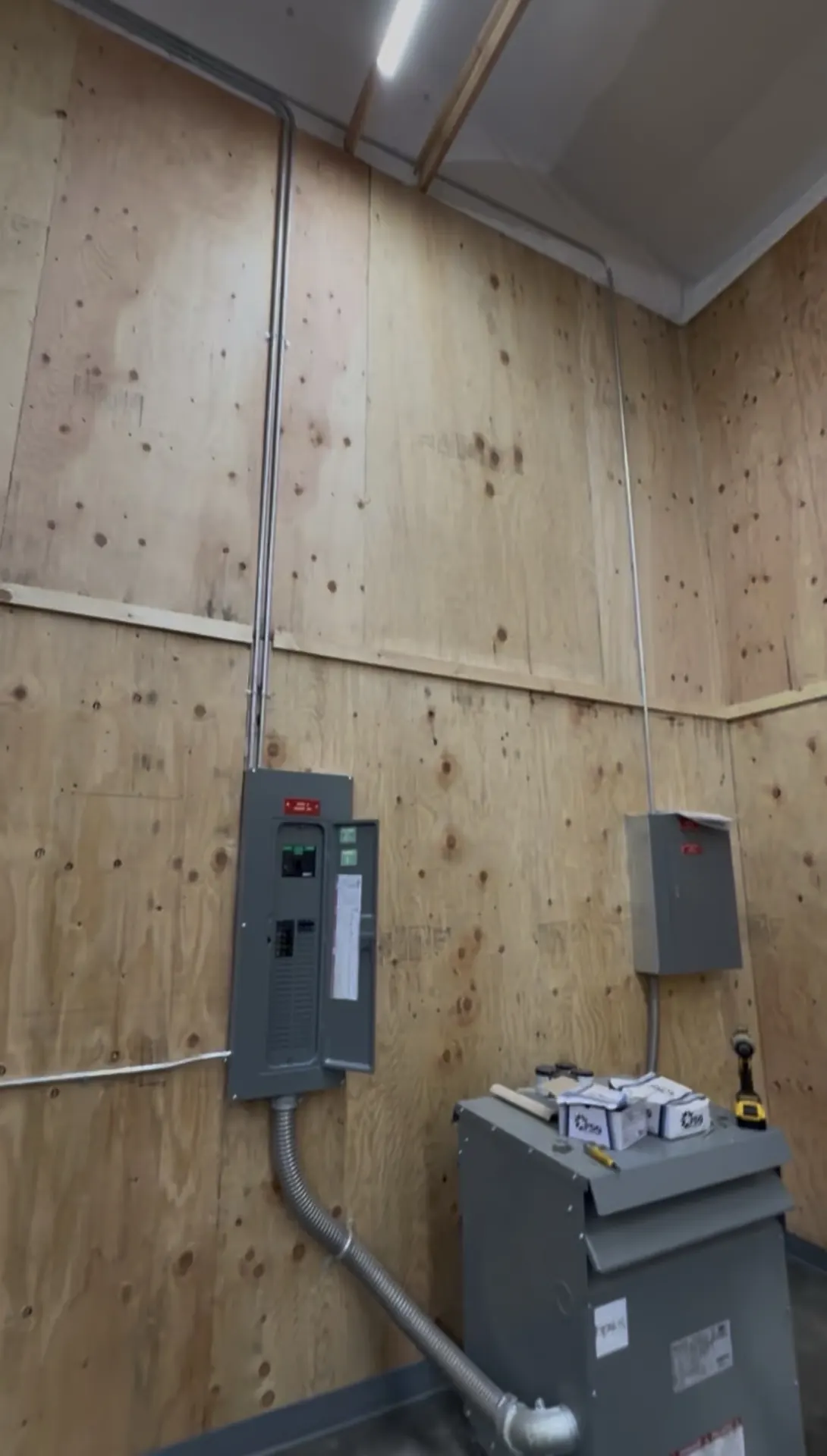 Electrical panel and interior utility installation at Walla Walla Veterans Home